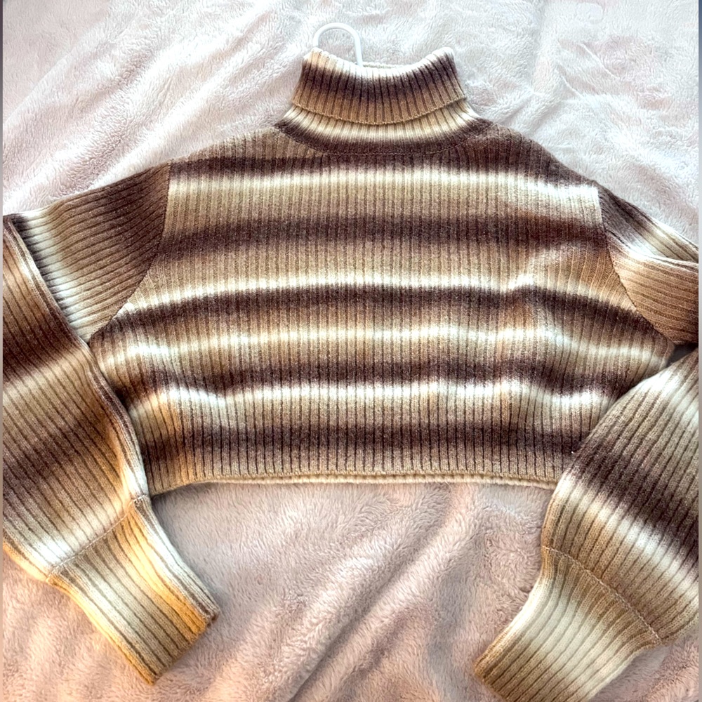 Shop 12th tribe crop turtleneck sweater